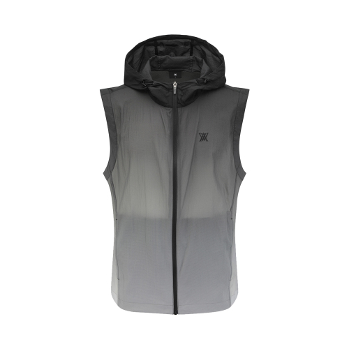 MEN GRADATION HOODED VEST_BK