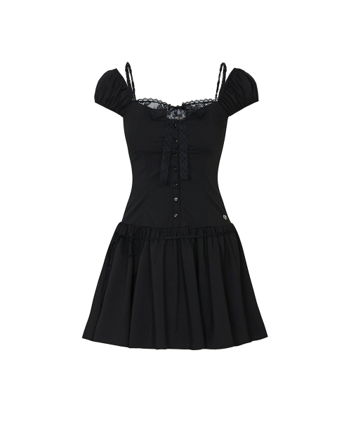 WENDY RIBBON DRESS black