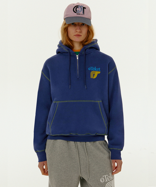 Incur Half Zip Hoodie Navy