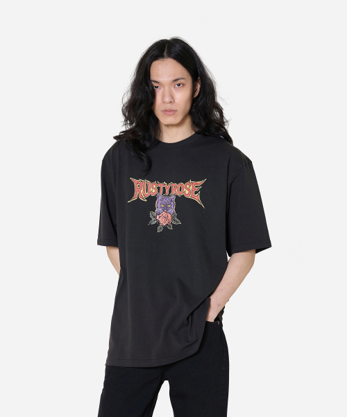 Rusty Rose - Oversized T-Shirt Black