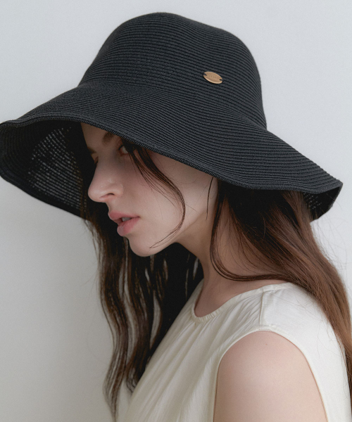 wide pendant bucket hat (C079_black)