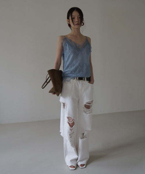 VINTAGE WIDE PANTS-IVORY