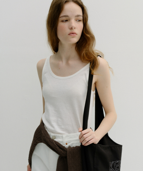 simple linen sleeveless t-shirt (5colors)