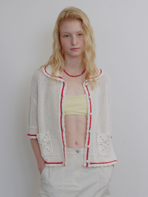 Crochet Pocket Cardigan MU2634CD303M