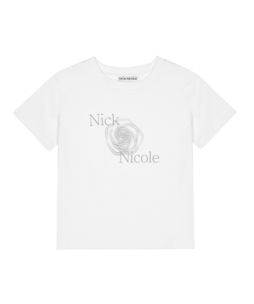ROSE GRAPHIC SLIM TOP_IVORY