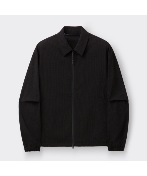 [Online Only] чёрный Crinkled Coach Jacket CQUAM26212BKX
