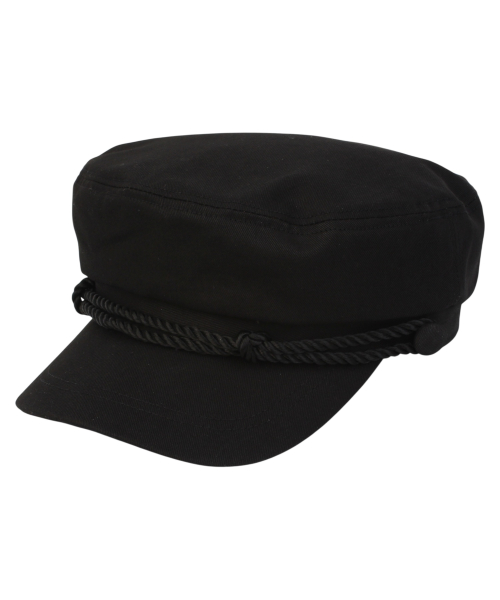 Rope Solid Black Marine Cap 마린캡