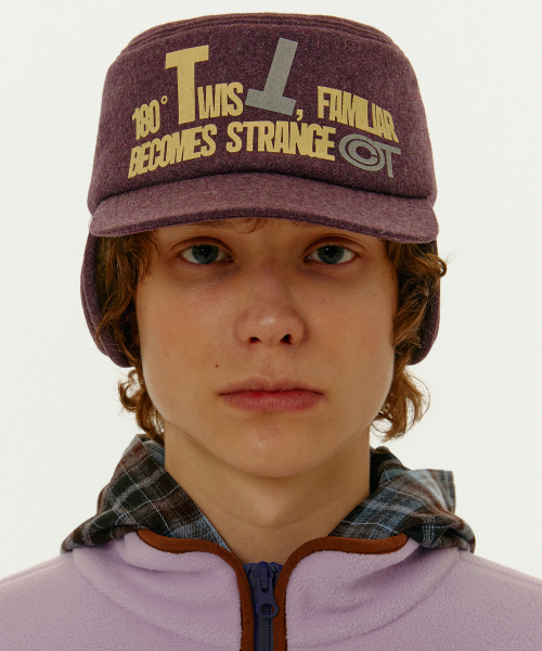 Twist Pillbox Trooper Cap Purple