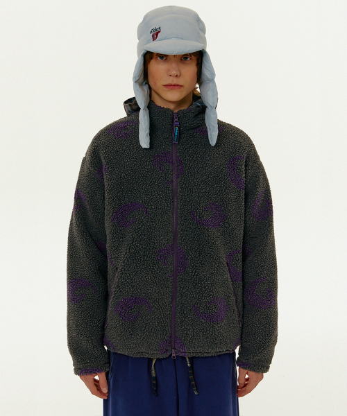 테켓 Sequence Sherpa Jacket Charcoal