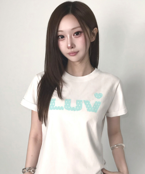 SY LUV DOT TEE(WHITE)