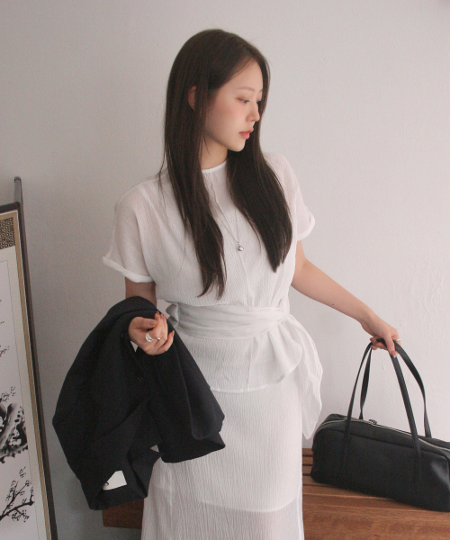 모크넥크링클블라우스 J1BL324B