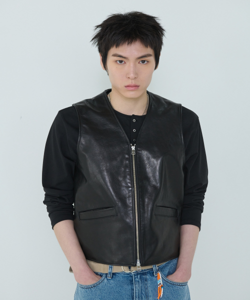 Structured Buffalo Vest Black