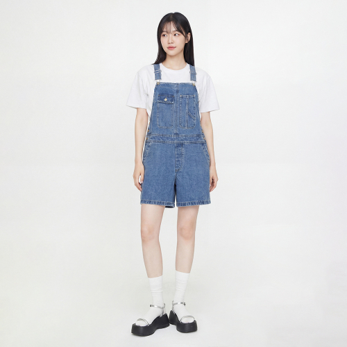 포켓 디테일 미니데님 오버롤 AS2DO562