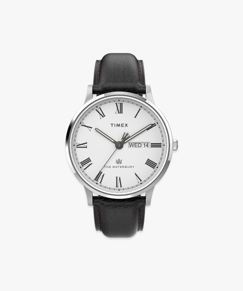 워터베리 클래식 데이데이트 가죽시계 40mm