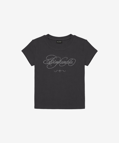 Glitter Flow Tee_Charcoal