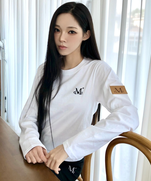LIAM LEATHER PATCH LONG SLEEVE T (4COLOR)