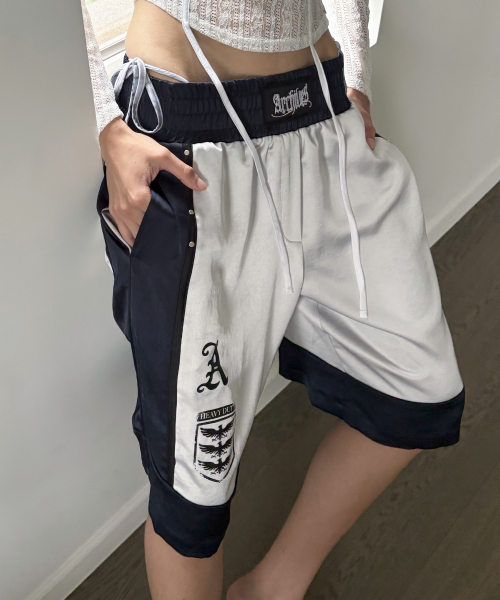 MUSINSA公式 | 2000ARCHIVES SATIN BOXER PANTS (GREY)