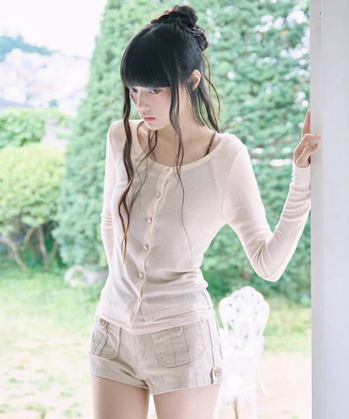 SOFT WOOL SCOOP NECK CD PEACH