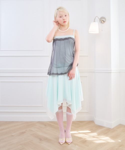 IRIS LOW RISE MIDI SKIRT MINT