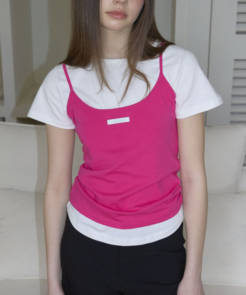 Color Daily Strap Sleeveless (5color)_Hot Pink