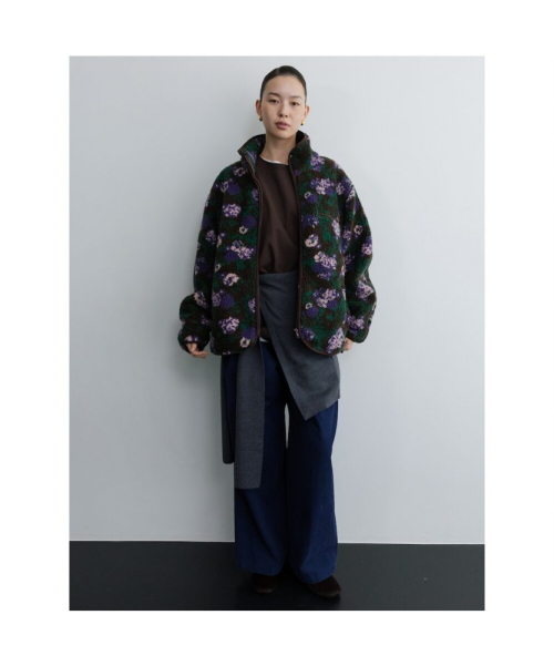 Unisex Flower Fleece Jacket Brown (TA6139A05D)