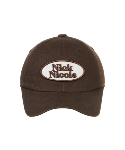 OVAL WAPPEN BALL CAP_BROWN