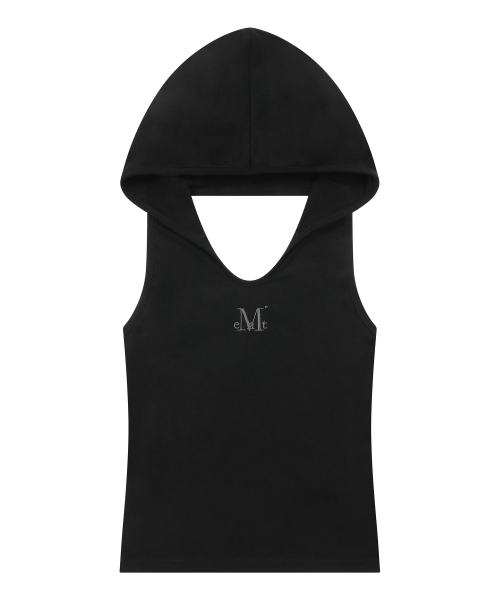HIKA HOOD CROP BACKLESS SLEEVELESS (2COLOR)