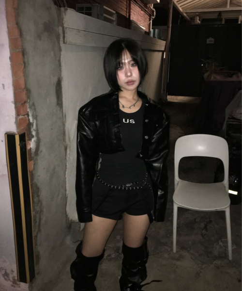 Leather Multi Jacket Black