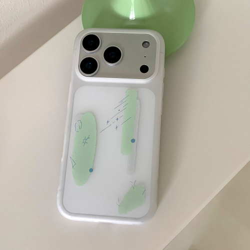녹색 광 폰 케이스