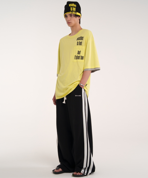 Homie 3-stripe sweat pants (black)