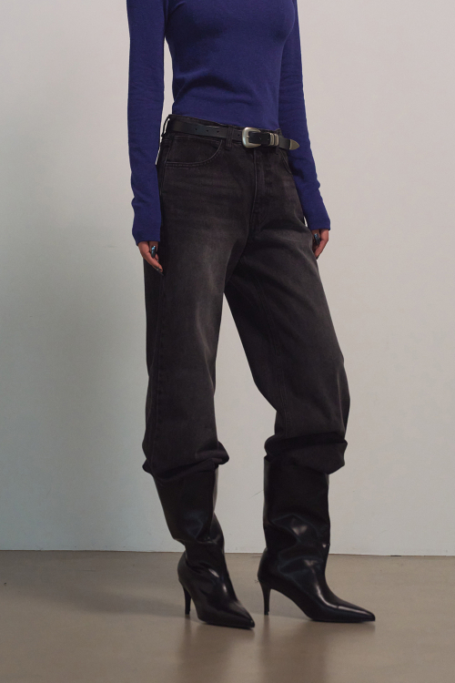 Black washing Denim pants