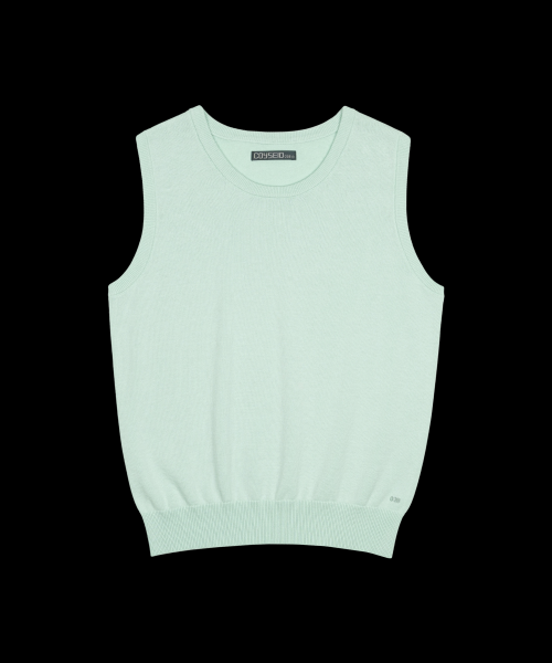 038 U-NECK KNIT VEST MINT