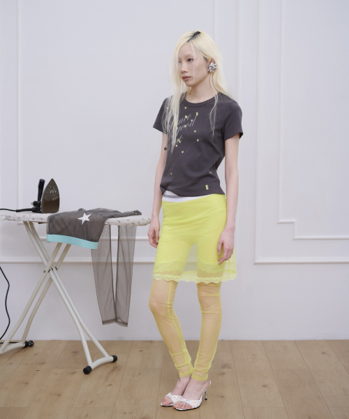 Mesh Layer Leggings (Neon)