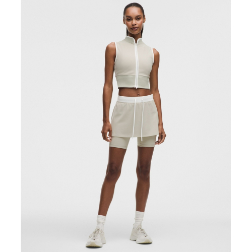 Everlux™ 컬러블록 레이어드 스커트 MHAZ WHT