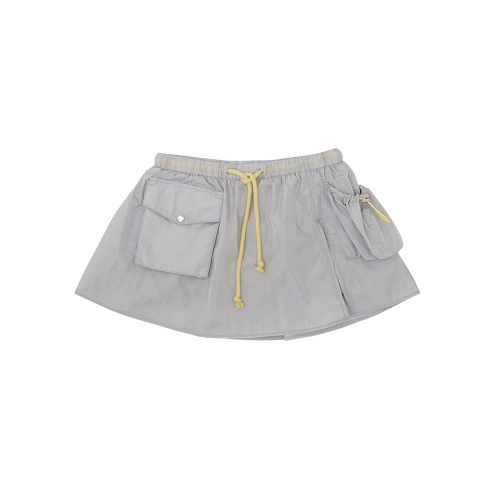 Drawstring Utility Skirt (space silver)