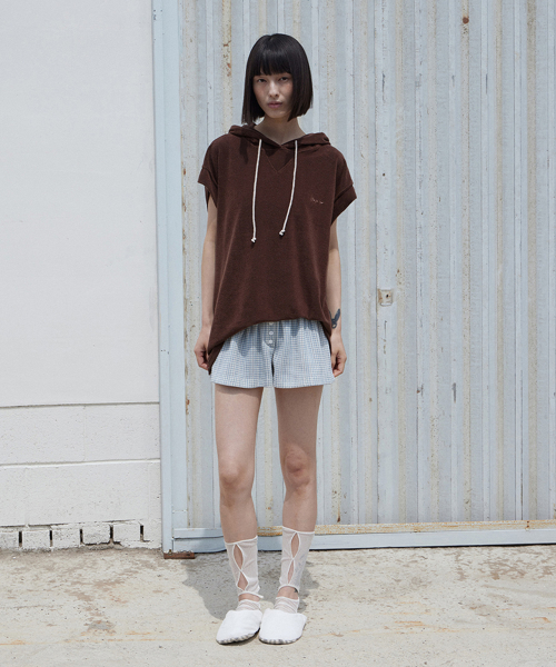 terry crop top (brown)