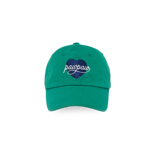 Heart Embroidered Ball Cap (pine green)