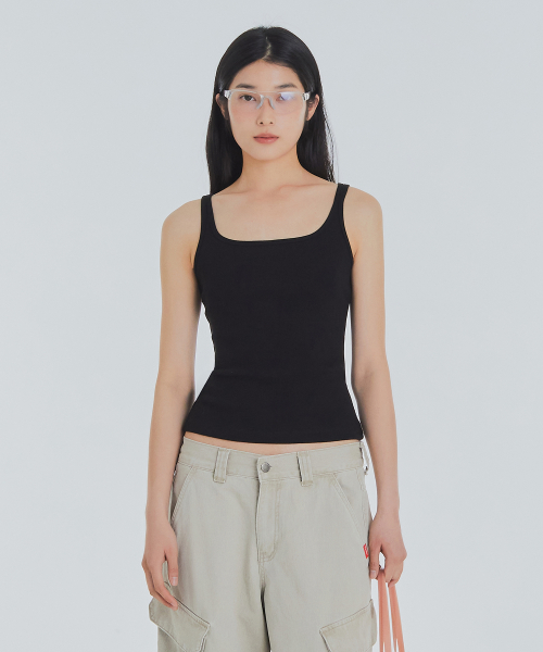 classic square neck sleeveless