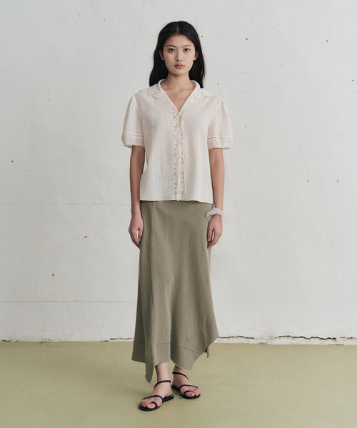 aleni cotton banding skirt (2color)