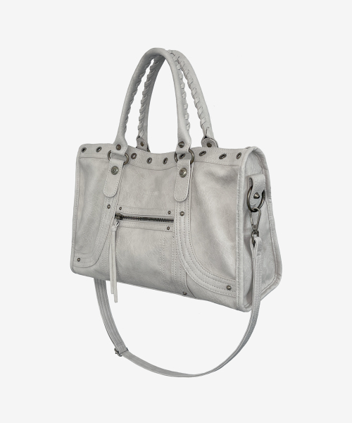 벨튼 커브 토트백_라이트 그레이 Velton Curve Tote Bag_Light Gray