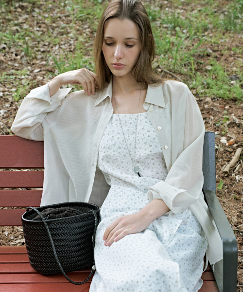Lien Wrap Sheer Shirt_2color