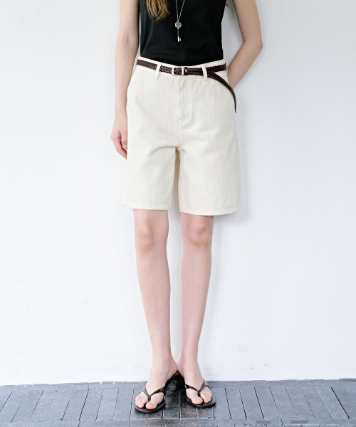 Parisien Bermuda Denim Pants_2colors