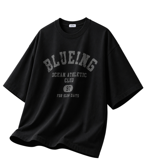 BLUEING ATHLETIC GRAPHIC TEE[BLACK]