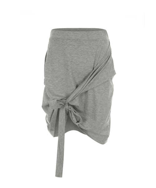 Jersey hole-tie skirt 003
