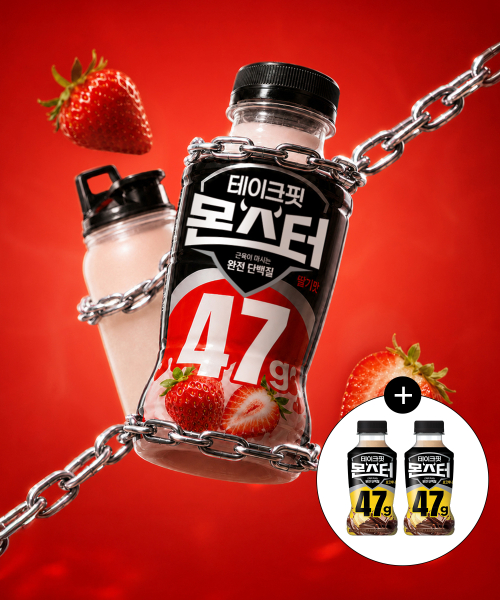 [24개+2개] 테이크핏 몬스터 딸기맛 350ml + 몬스터 초코바나나맛 350ml