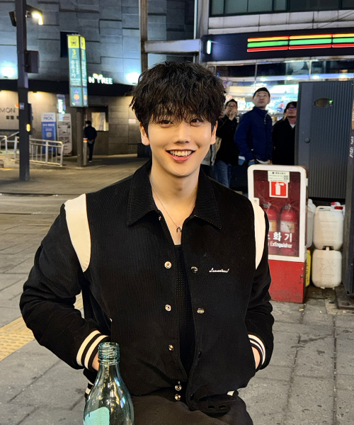 Signature varcity jacket(Black)