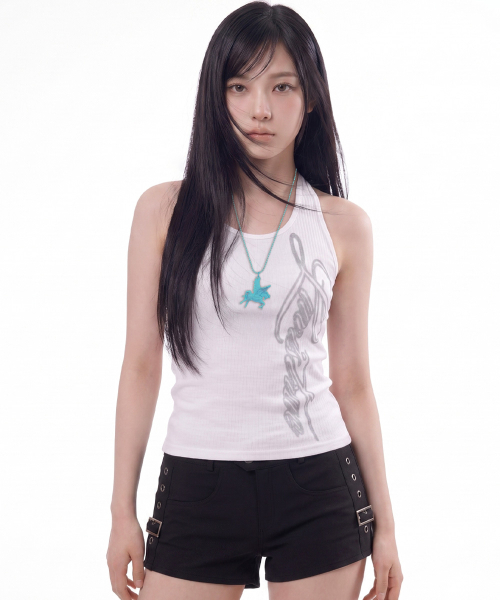 SY BASIC HALTER NECK TOP(WHITE)