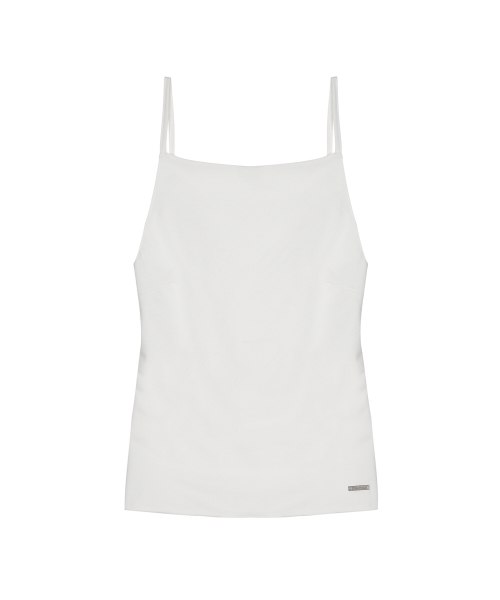 BACK OPEN SLEEVELESS TOP_IVORY