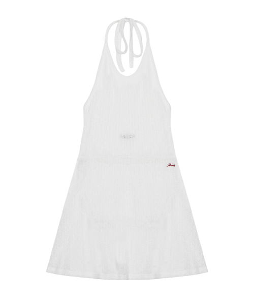 HALTER KNIT DRESS_IVORY
