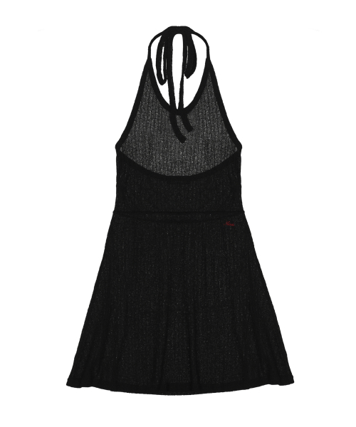 HALTER KNIT DRESS_BLACK